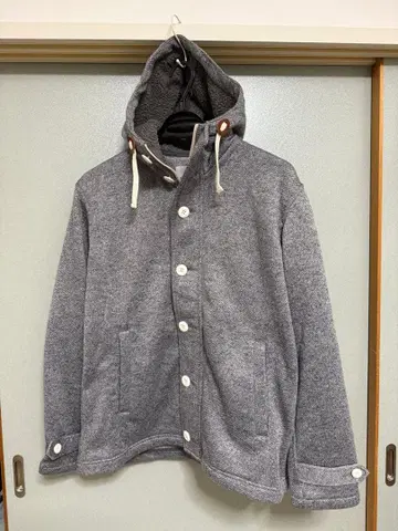 그레이 후드 부착 자켓 L 사이즈