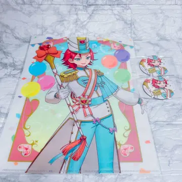 프리파라 마루쿠지 클리어 파일&캔뱃지 2개 세트