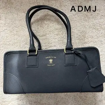 ADMJ 블랙 가죽 핸드백