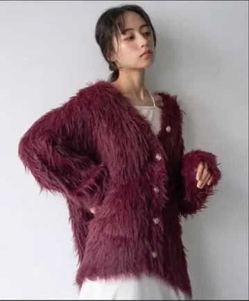 INGNI 페더 롱 니트 가디건