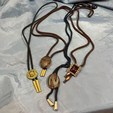 브라운 계열 루프 타이 4개 세트