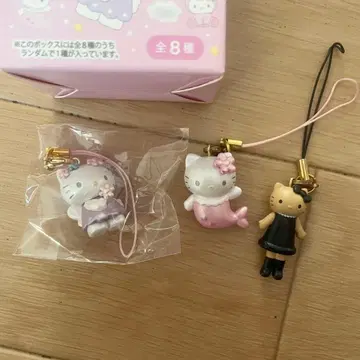 헬로키티 트레이딩 마스코트 스트랩 발길이 키티 시크릿 세트