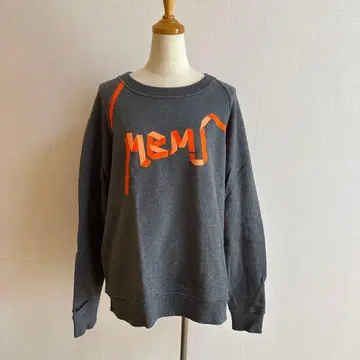 마크 제이콥스 그레이 오렌지 로고 맨투맨