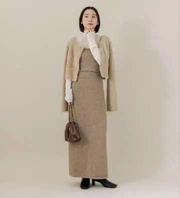 mline 니트 뷔스티에 스커트 SET 여성용 mystic 사이즈 2