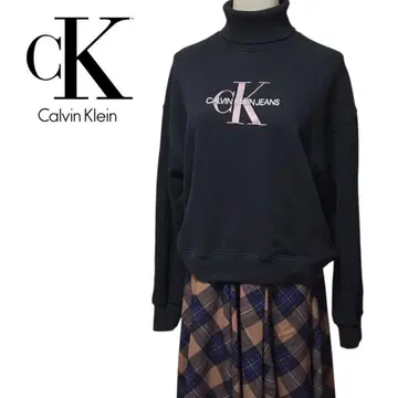 CALVIN KLEIN 칼빈 클라인 하이넥 트레이닝복 블랙