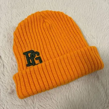 새상품급 [ PEARY GATES ] PG 로고 오렌지 니트 모자 FR