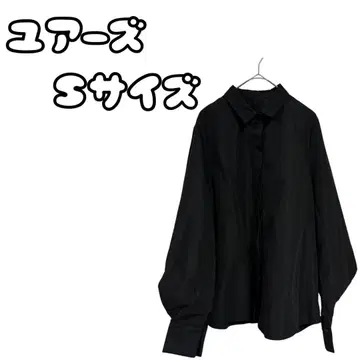 유어즈 URS 볼륨 소매 셔츠 블랙 S 사이즈