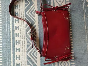 가죽 숄더백 빨간색