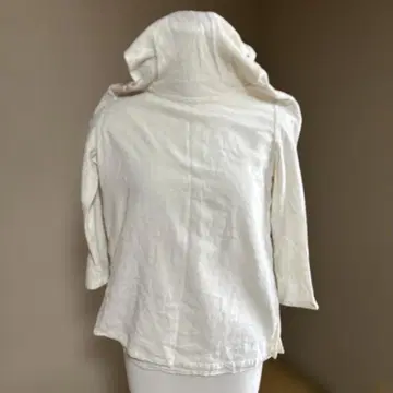 우사토 의류 화이트 하이넥 셔츠 7부 소매