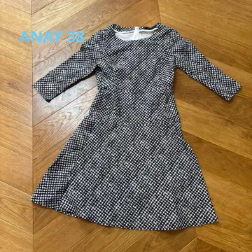 새상품급! ANAYI 체크 무늬 긴팔 원피스