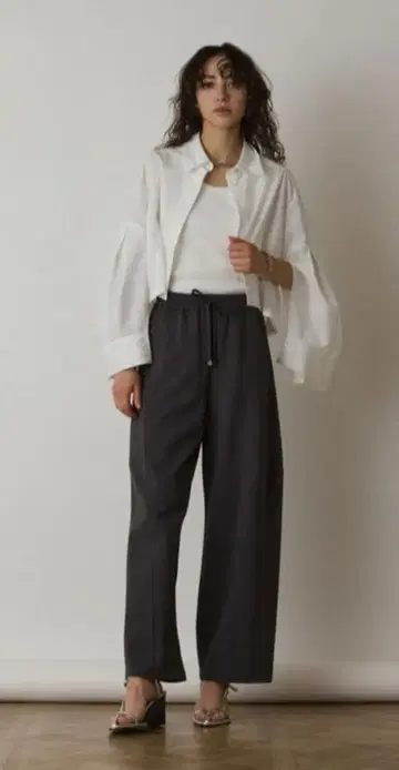 스트레치 분또 팬츠 그레이스 콘티넨탈