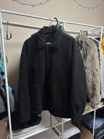 보아 자켓 블랙 캐주얼 아우터