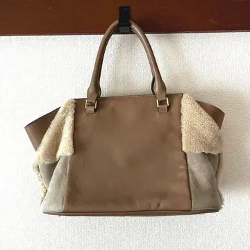 바나나리퍼블릭*무스탕 가죽 토트백