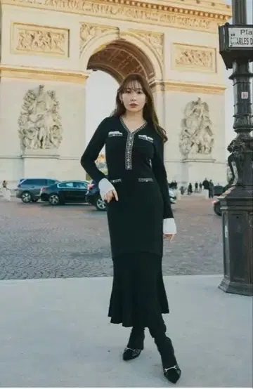 새상품 Her lip to Isaline Long Knit Dress S