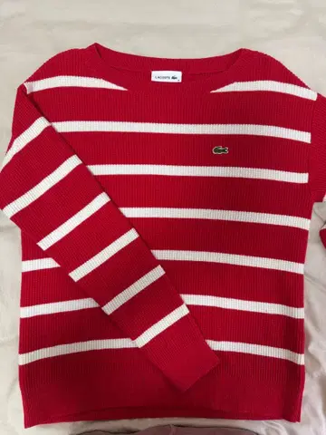 LACOSTE 스트라이프 니트 스웨터 38