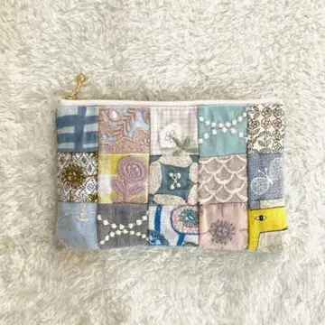 미나 페르호넨 패치워크 x ringo 핸드메이드 파우치 대 통장 케이스