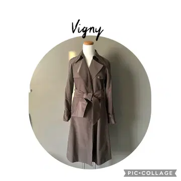 새상품급 Vigny 브라운 트렌치코트