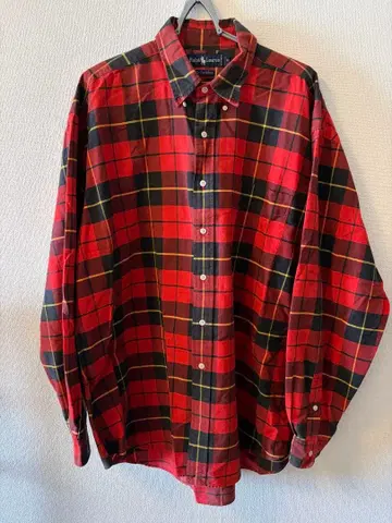 랄프 로렌 체크 무늬 긴팔 셔츠