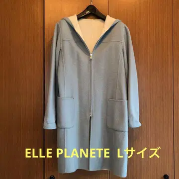 후드 부착 코트 여성용 스카이블루