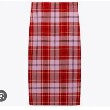 ZARA 내로우 스커트 핑크 체크