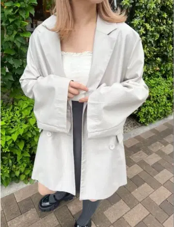 JUMELLE 오버 테일러드 자켓 아이보리