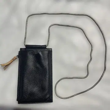BEAU'RE 블랙 가죽 스마트폰 숄더백