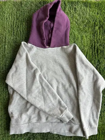 Topaz Knit 후드 부착 스웨트 셔츠 그레이/퍼플