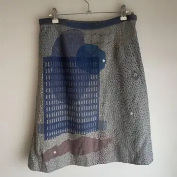 zazi 추상 무늬 미디 스커트