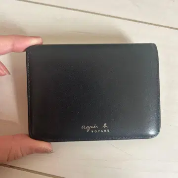 agnes b. VOYAGE 패스 케이스 명함지갑 카드 케이스 블랙
