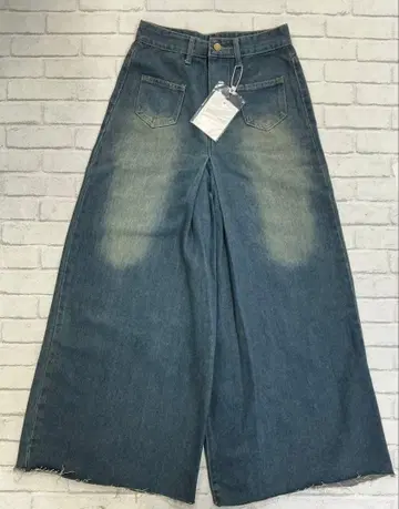 G977 miniministore 와이드 데님 여성용 플레어 팬츠