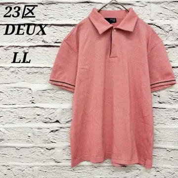 23구 DEUX [ LL ] 반팔 피케 셔츠 코튼 혼방 레드