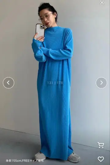 wee9s 데일리 데일리 슈퍼 스트레치 플리츠 원피스 블루