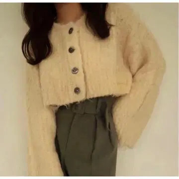 mideal 베이지 숏 가디건