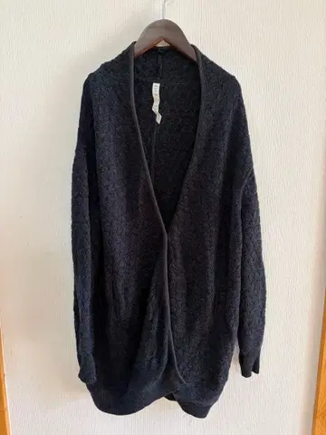 룰루레몬 다크 블루 케이블 짜임 가디건