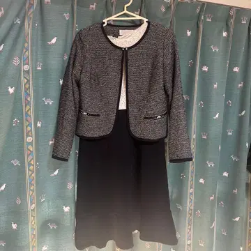 포멀 레이스 드레스 세트 (네이비 컬러/화이트)