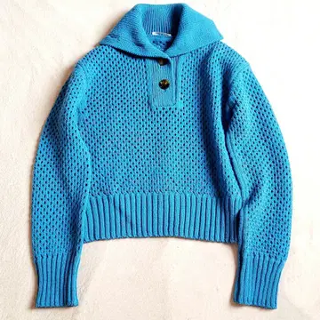 ESTNATION 믹스 컬러 메쉬 폴로 블루 일본제