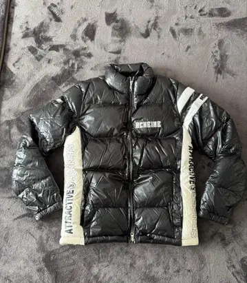 [ SCHEINE ] 샤이/다운 자켓/블랙 화이트/46 사이즈