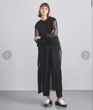 HYKE 하이크 시어 쉬폰 원피스