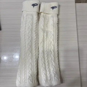 아이보리 케이블 짜임 레그 워머