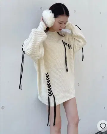 가격 인하 가능 [ one way ] 스티치 니트 원피스