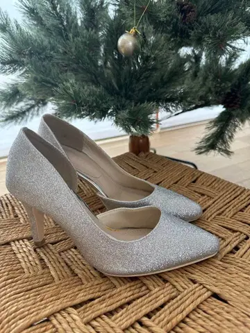 Roomys 실버 글리터 하이힐 펌프스