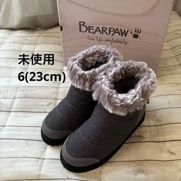 미사용 BEARPAW 베어파우 퀼팅 부츠 그레이 23cm 택 포함