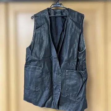 JEANASIS 가죽 블랙 베스트