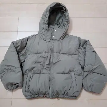 fifth 후드 부착 그레이 다운 자켓