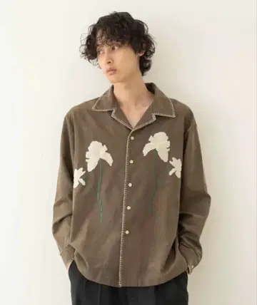 Camphor Wood flower shirts 플라워 자수 셔츠