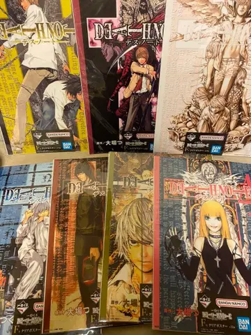 데스노트 제일복권 1번복권 F상 클리어 포스터 8종