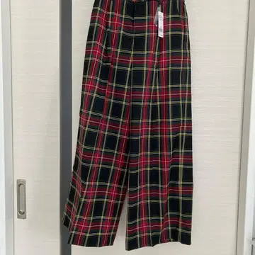 GLOBAL WORK 와이드 팬츠 타탄 체크