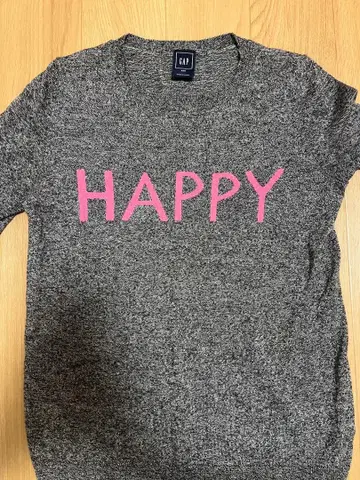 GAP 그레이 HAPPY 프린트 스웨터 S~M