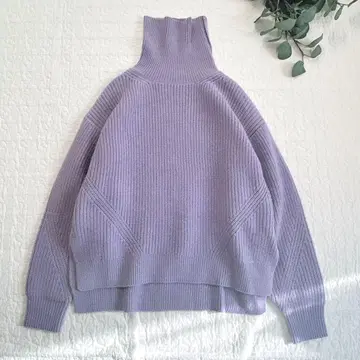 택 포함 새상품 저널 스탠다드 알파카 터틀 니트 아제 절개