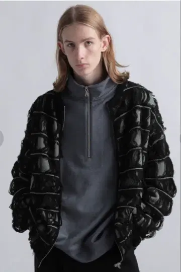 [ 새상품급 ] HARE 2way 프린지 ZIP 가디건